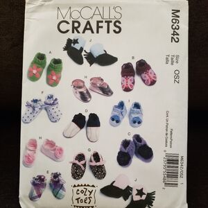 McCall's Sewing Pattern M6342 Baby Shoes Booties